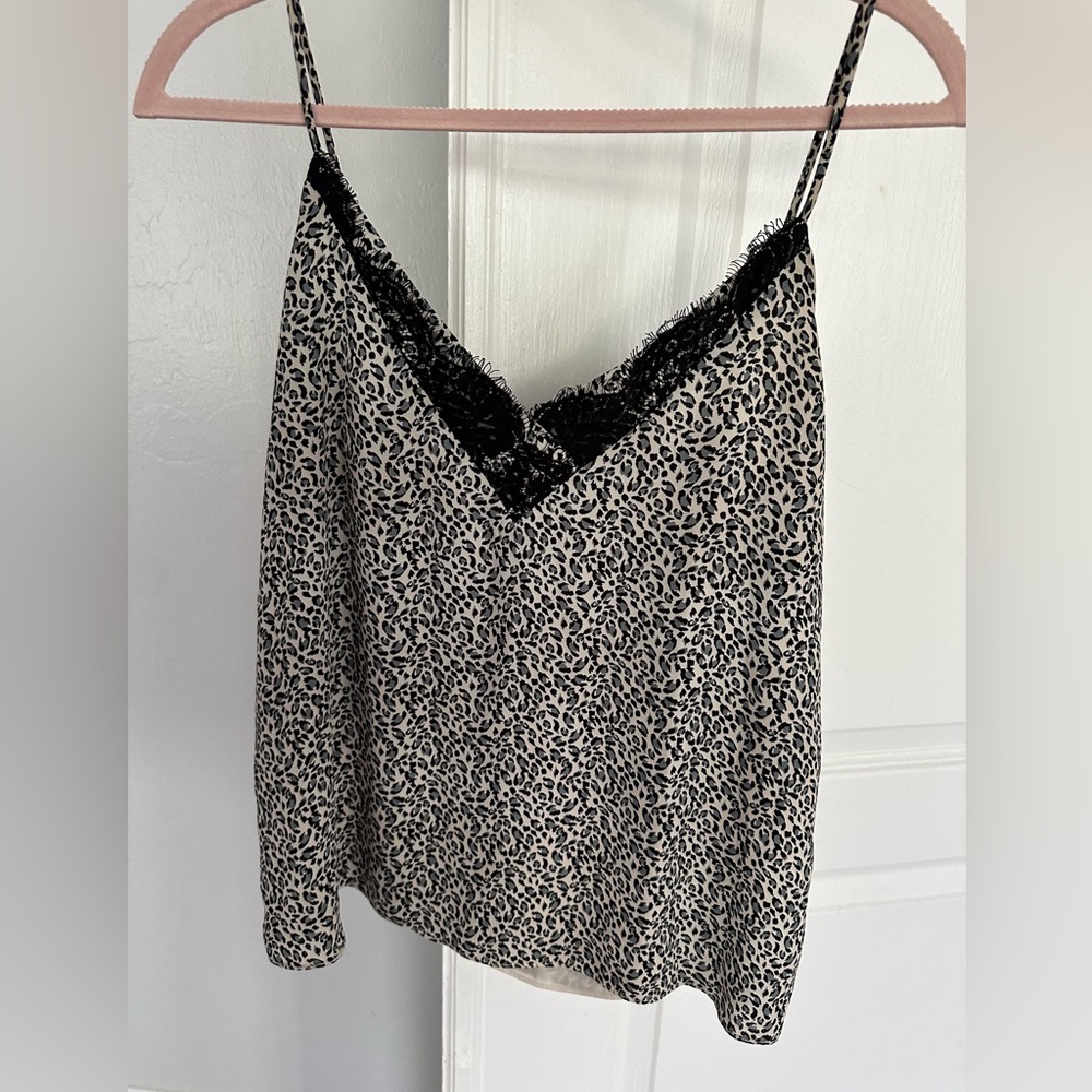Camisole tank from Nordstrom animal print with cute black trim